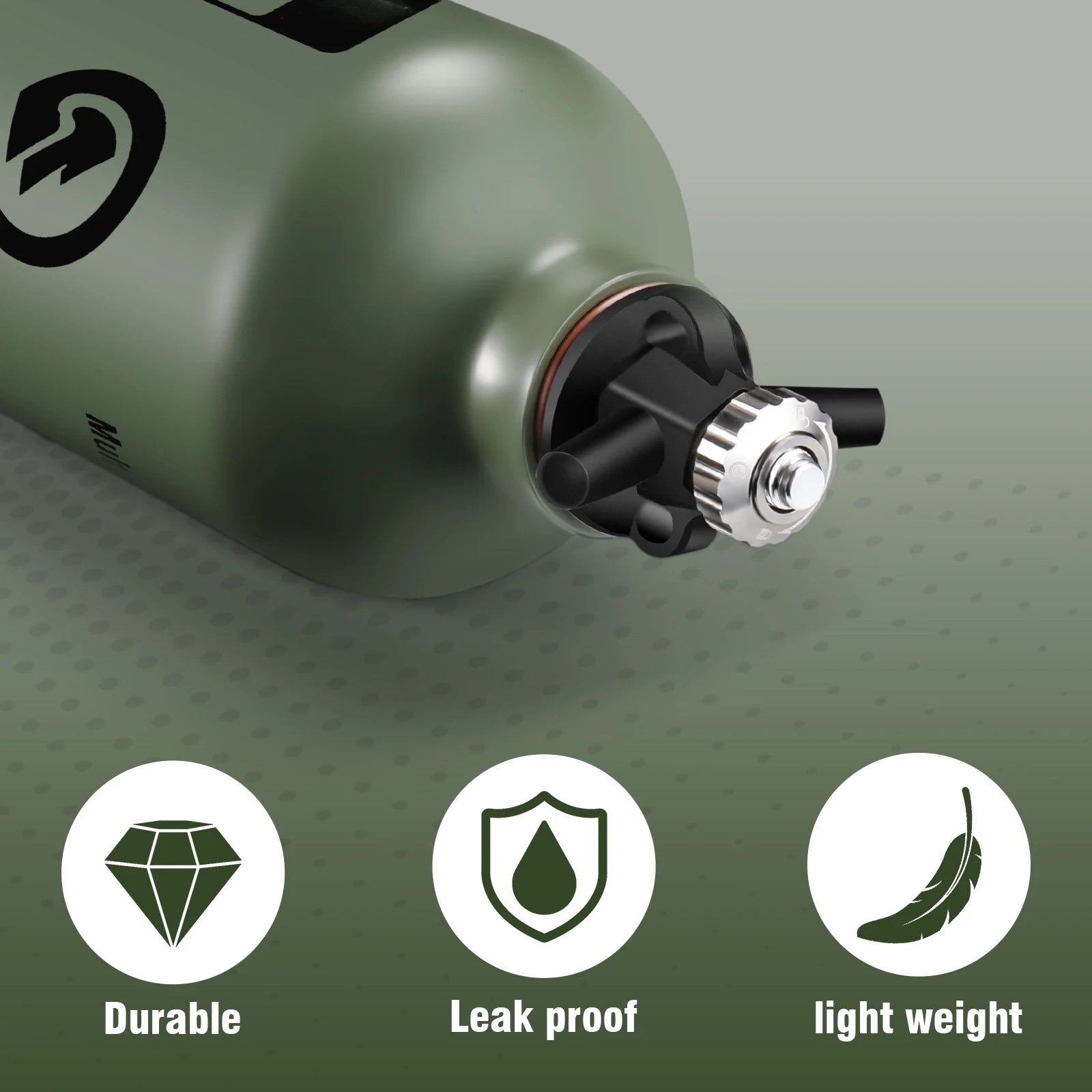 CAMPEAK Portable Liquid Fuel Bottle – Aluminium Storage for Gasoline & Kerosene (0.5L / 1L)