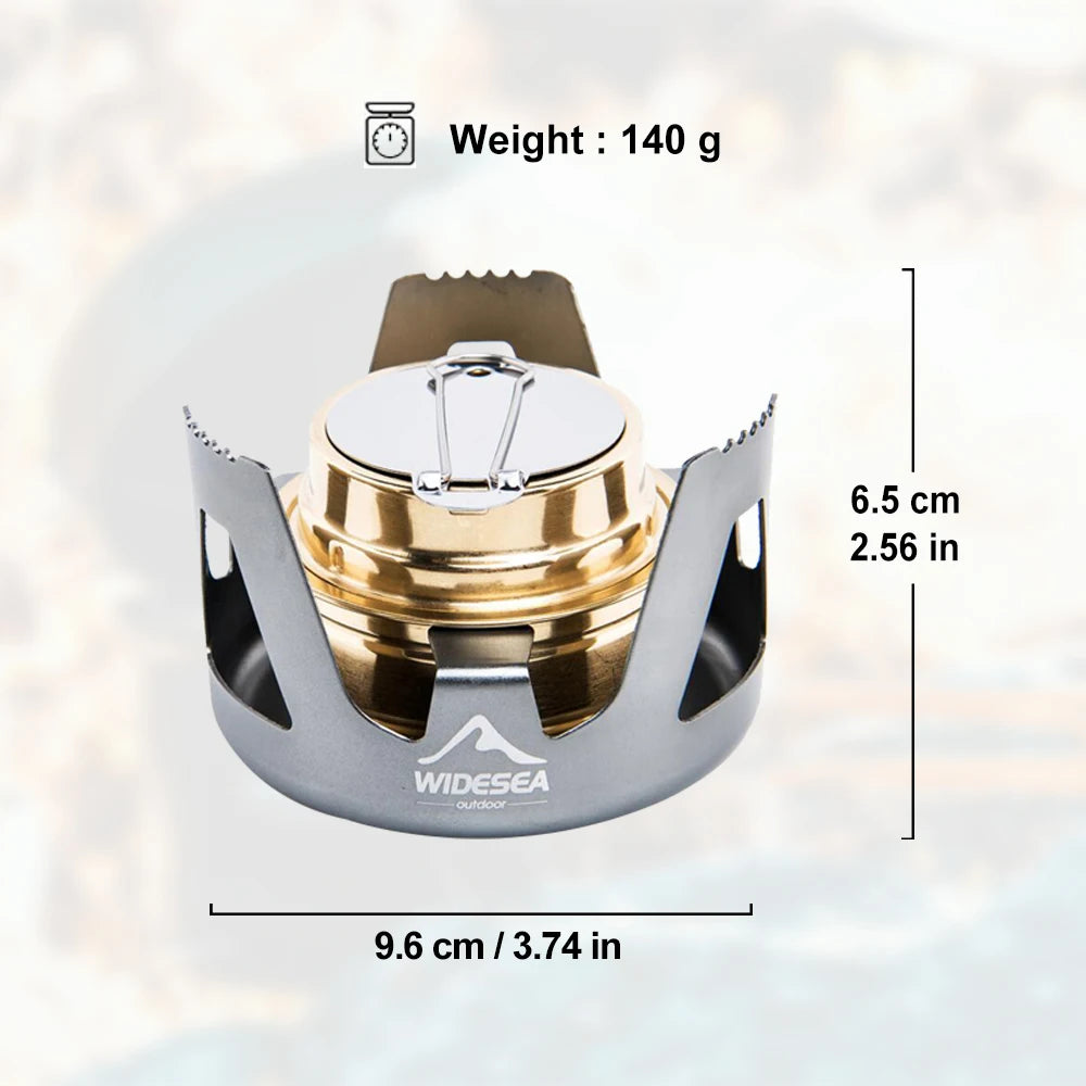 Ultra-Light Portable Alcohol Stove – Mini Folding Camping Spirit Burner, Camping Furnace