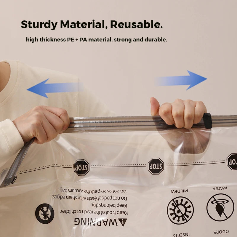 FLEXTAILGEAR Vacuum Bags for Clothes & Bedding 4pcs