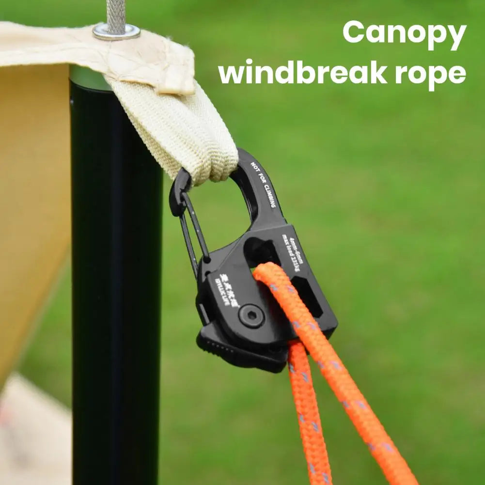 Aluminum Alloy Tent Rope Tensioner – Rustproof, Lightweight Tent Cord Adjuster for Camping