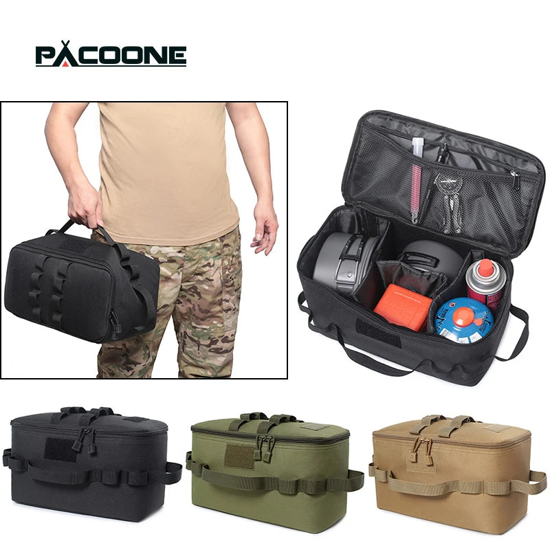 PACOONE Outdoor Camping Gas Tank Storage Bag for Cookware and Tools
