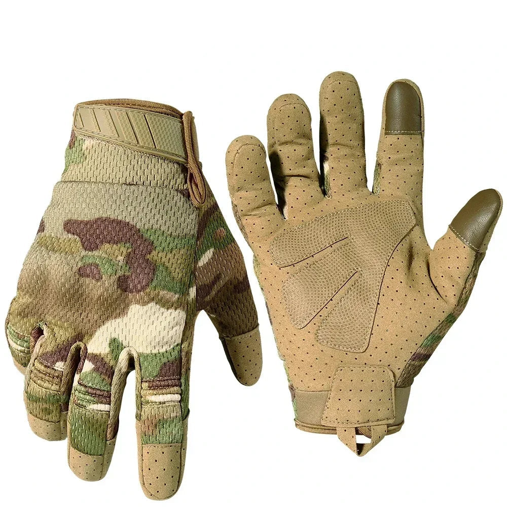 GUMAO Full Finger Tactical Gloves Touch Screen Anti-Slip