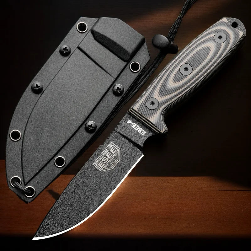 Fixed Blade Knife – G10 Handle & Kydex Sheath for Outdoor Survival & Hunting