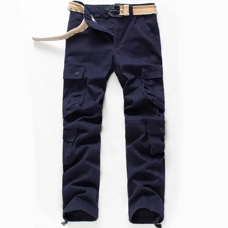 Men’s Tactical Camouflage Overalls – Multi-Pocket Cotton Cargo Work Pants for Fishing and Hunting