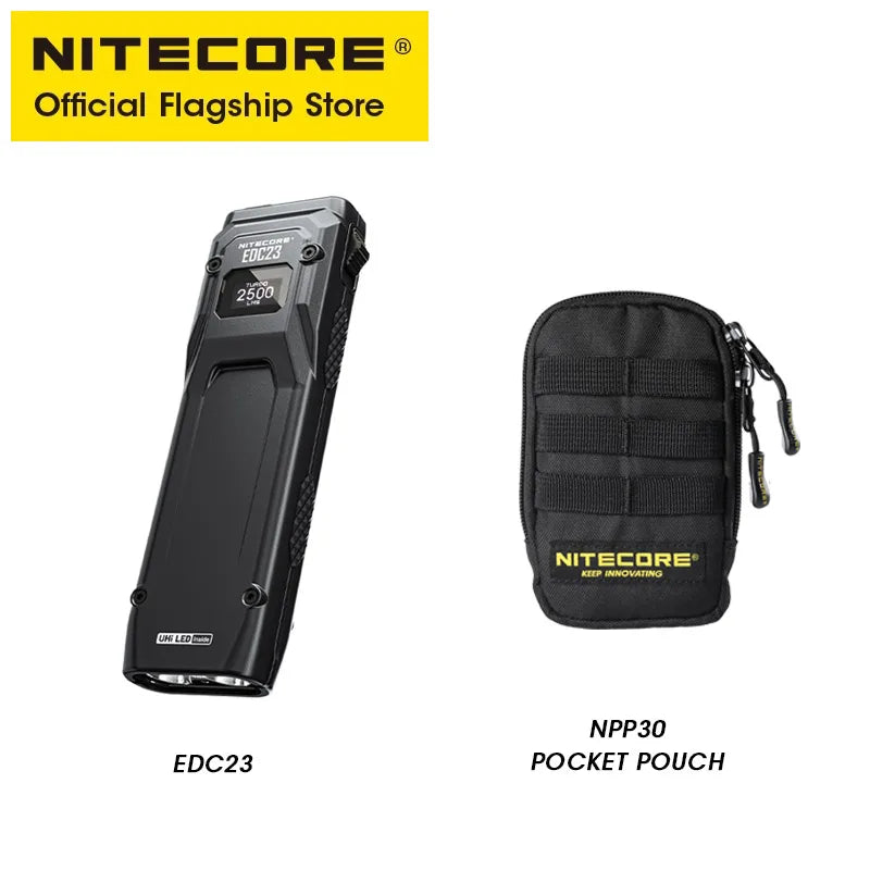 NITECORE EDC23 USB-C Rechargeable Flashlight 2500lm Slim Pocket Tactical Torch