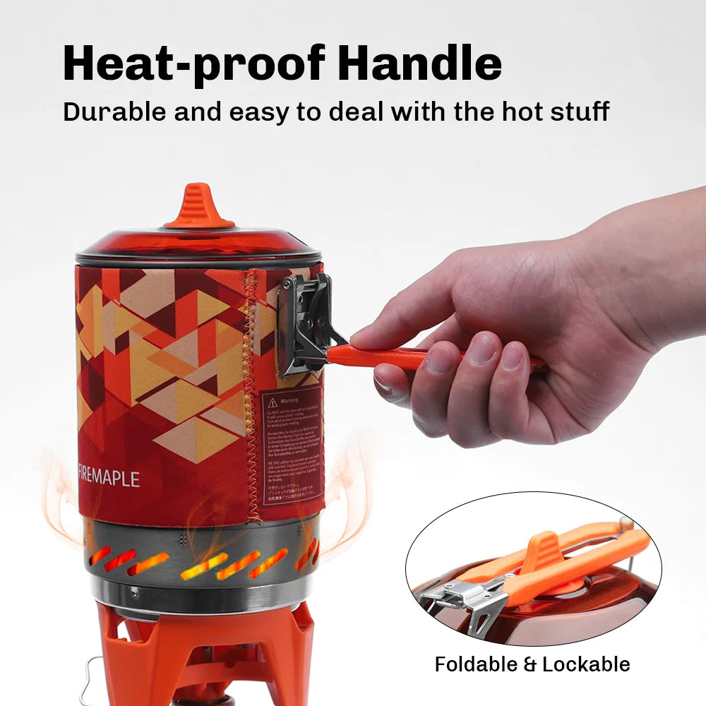 FIRE MAPLE X2 Portable Gas Stove – Camping Cooking System with Heat Exchanger, Hunting Gas Cooker