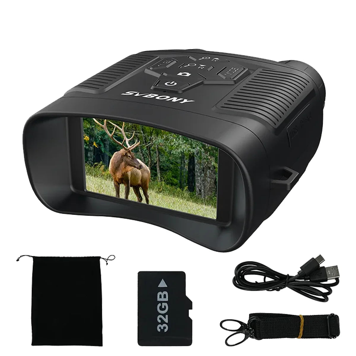 SVBONY SA206 4K Night Vision Goggles – 8X Zoom for Hunting & Wildlife Watching