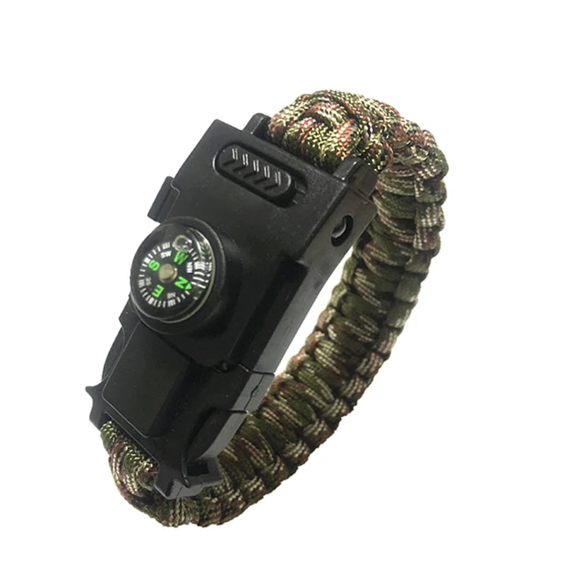 LED Light Multi-Function Survival Bracelet, Emergency Outdoor Tool, Survival Bracelet Paracorde 4mm