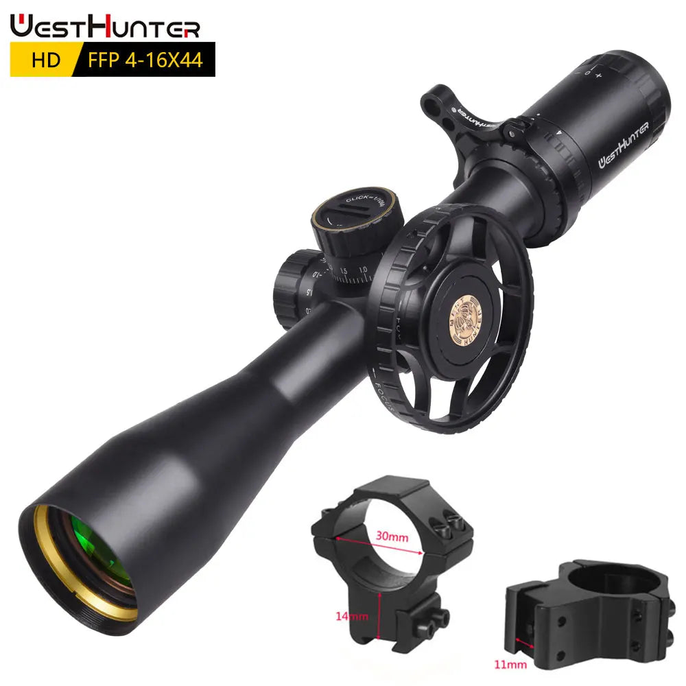 WESTHUNTER HD 4-16X44 FFP Riflescope – Tactical First Focal Plane Scope for Hunting