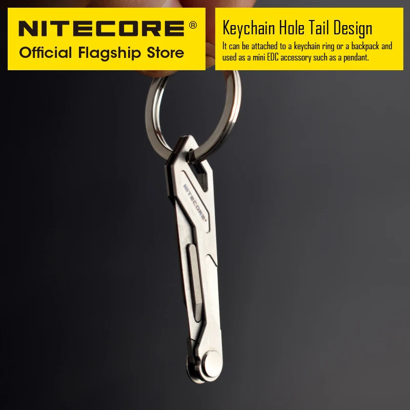 NITECORE NTK05 Mini Titanium Keychain Folding Knife Ultra Light EDC Blade