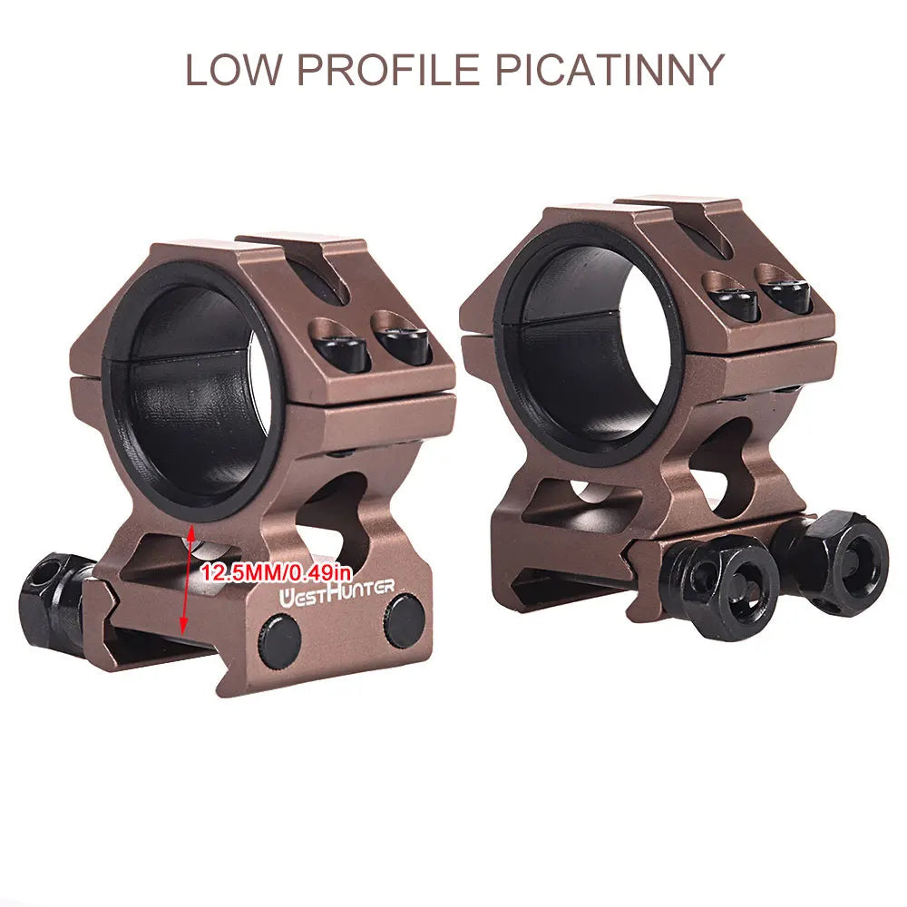 WESTHUNTER Universal Tactical Rifle Scope Mounts – Dual Rings for 25.4MM/30MM Scopes