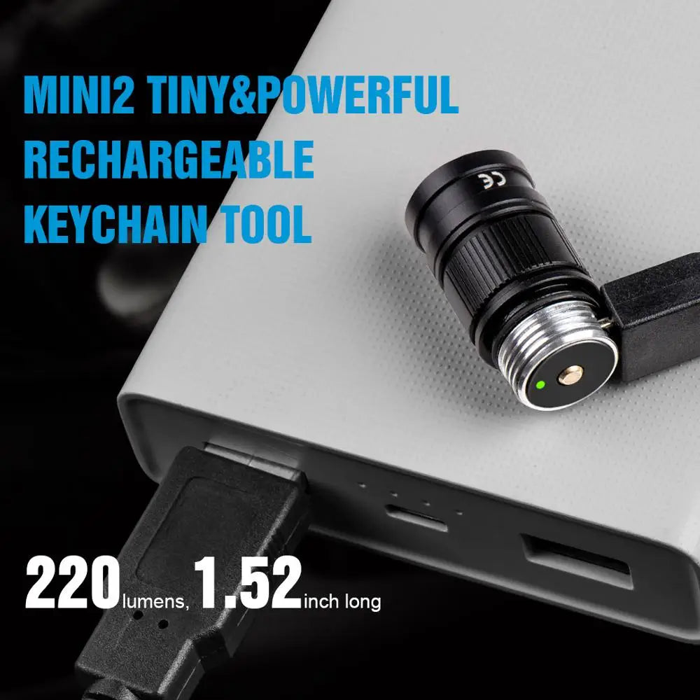 TRUSTFIRE Mini2 USB Rechargeable Keychain Flashlight – 250 Lumens Compact EDC Torch