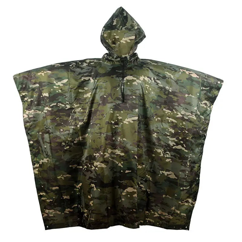 HIGH-JUMP PU Breathable Camouflage Poncho for Hunting and Hiking