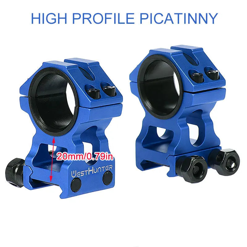WESTHUNTER Universal Tactical Rifle Scope Mounts – Dual Rings for 25.4MM/30MM Scopes