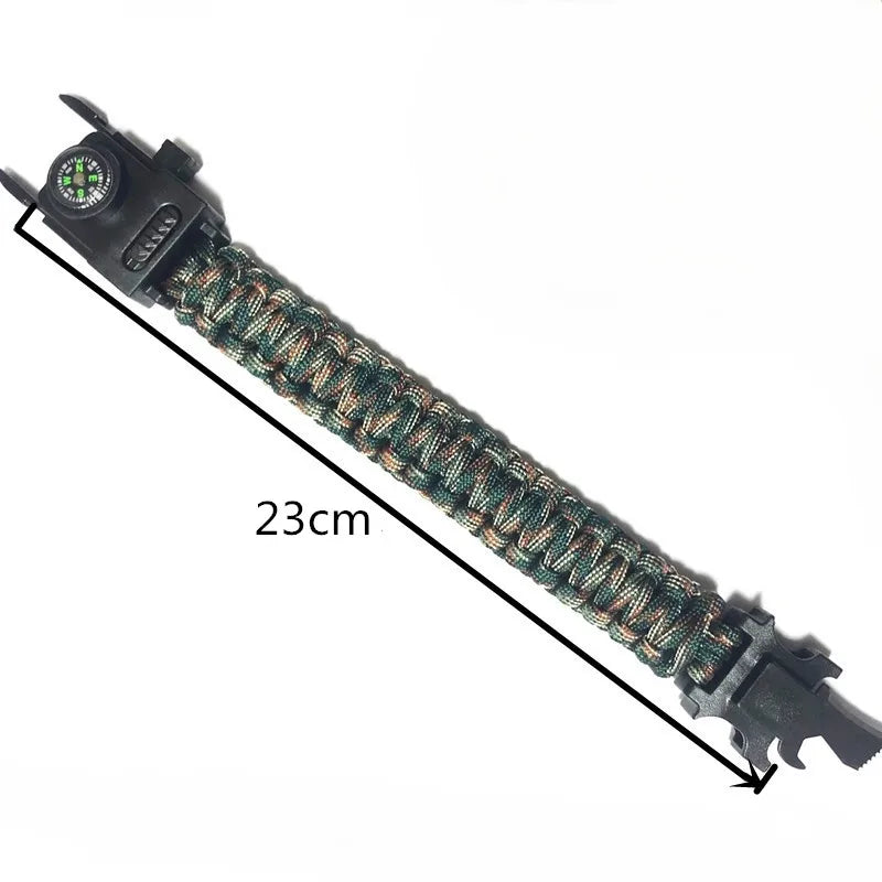 LED Light Multi-Function Survival Bracelet, Emergency Outdoor Tool, Survival Bracelet Paracorde 4mm