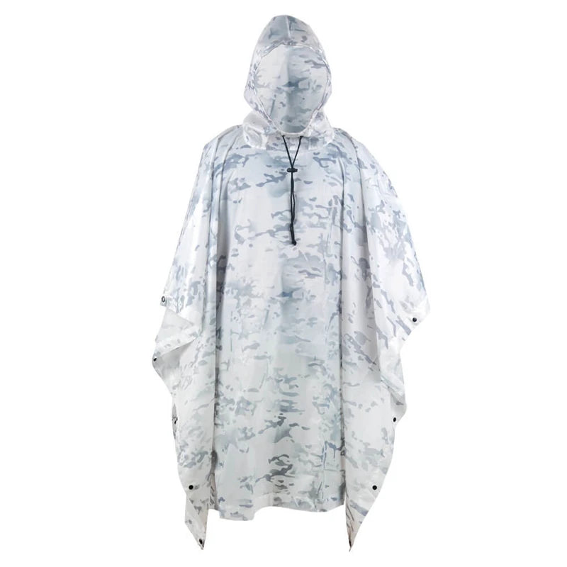 HIGH-JUMP PU Breathable Camouflage Poncho for Hunting and Hiking