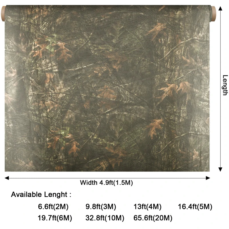 PERROQUET 300D Camo Netting See-Through Mesh for Hunting and Shade