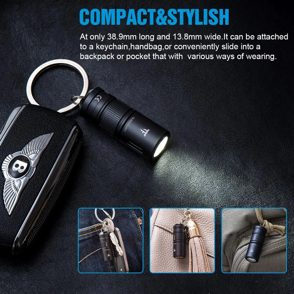 TRUSTFIRE Mini2 USB Rechargeable Keychain Flashlight – 250 Lumens Compact EDC Torch