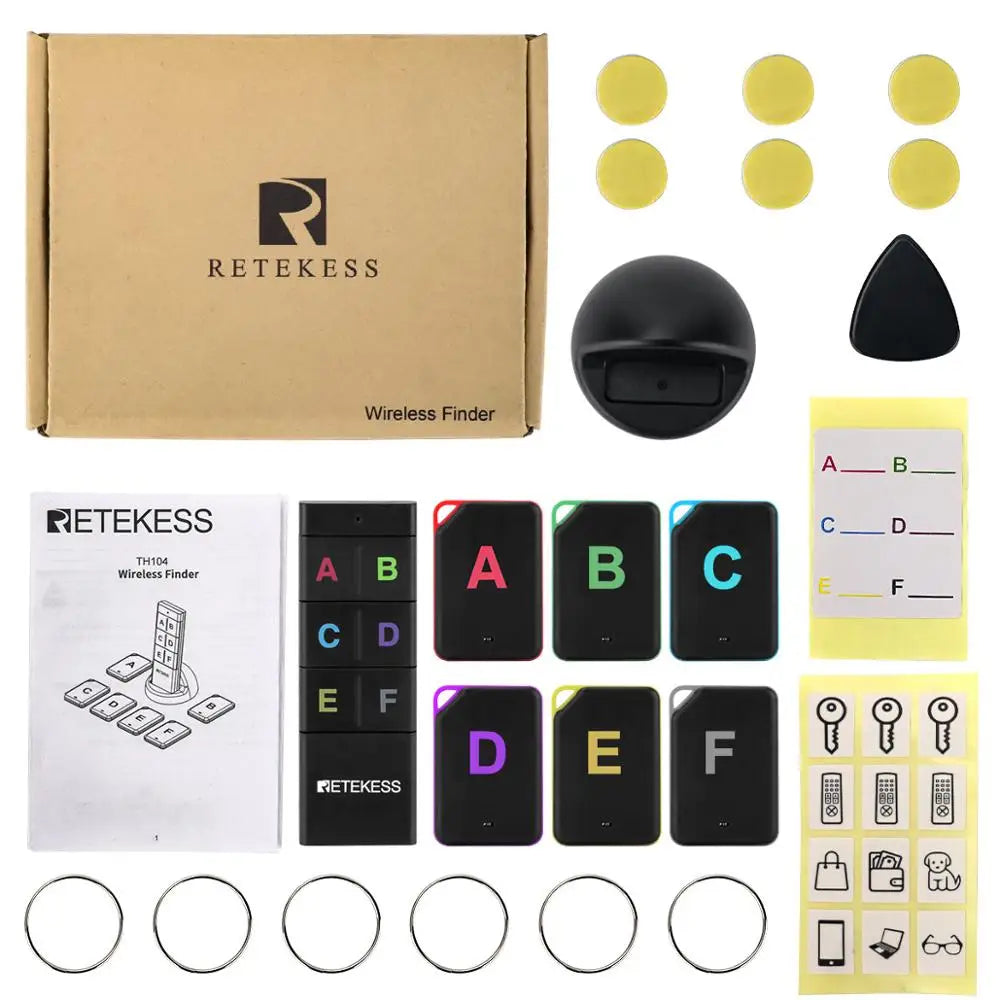 RETEKESS TH104 Wireless Key Finder with 6 Receivers and Remote Control
