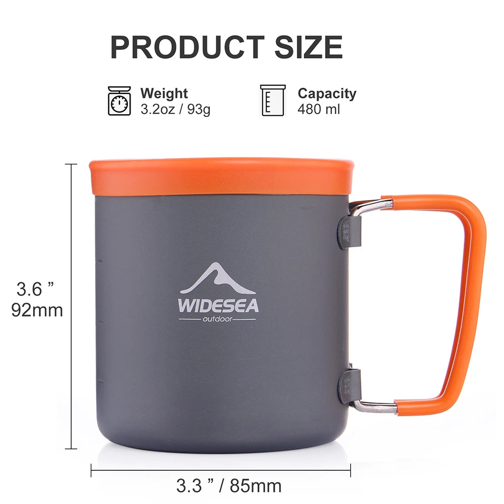 WIDESEA Camping Aluminium Cup – Lightweight Outdoor Mug for Hiking & Trekking