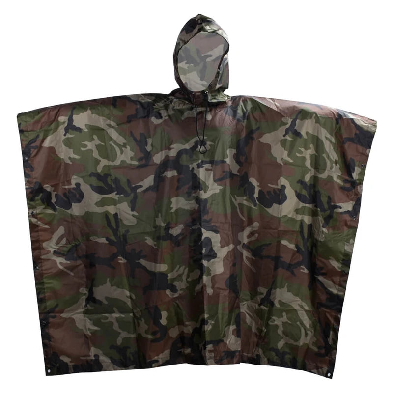 HIGH-JUMP PU Breathable Camouflage Poncho for Hunting and Hiking