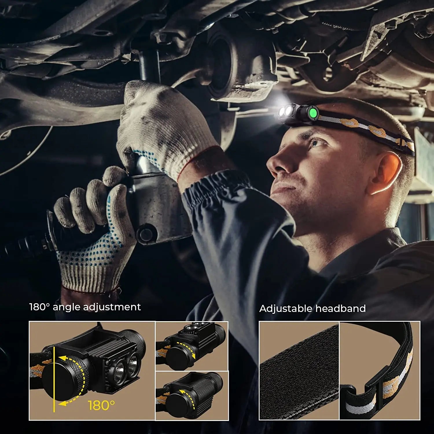 SOFIRN H25LR - Dual LED Rechargeable Headlamp with 90 CRI White and 660nm Red Light