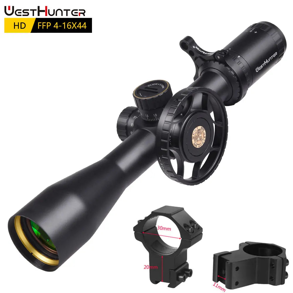 WESTHUNTER HD 4-16X44 FFP Riflescope – Tactical First Focal Plane Scope for Hunting