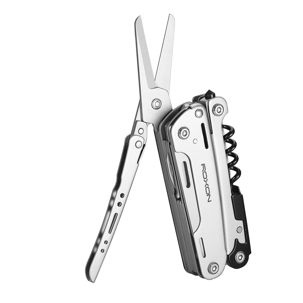 ROXON S801S 16-in-1 Multi-Tool with Pliers, Pocket Knife, and Screwdriver Set for Camping and Survival