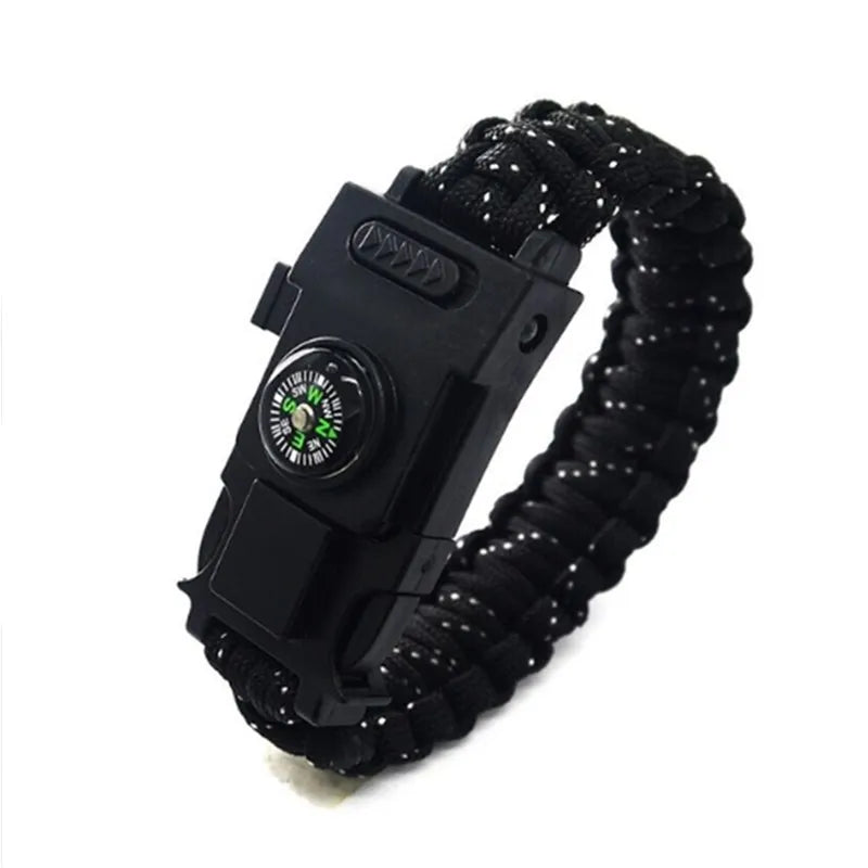 LED Light Multi-Function Survival Bracelet, Emergency Outdoor Tool, Survival Bracelet Paracorde 4mm