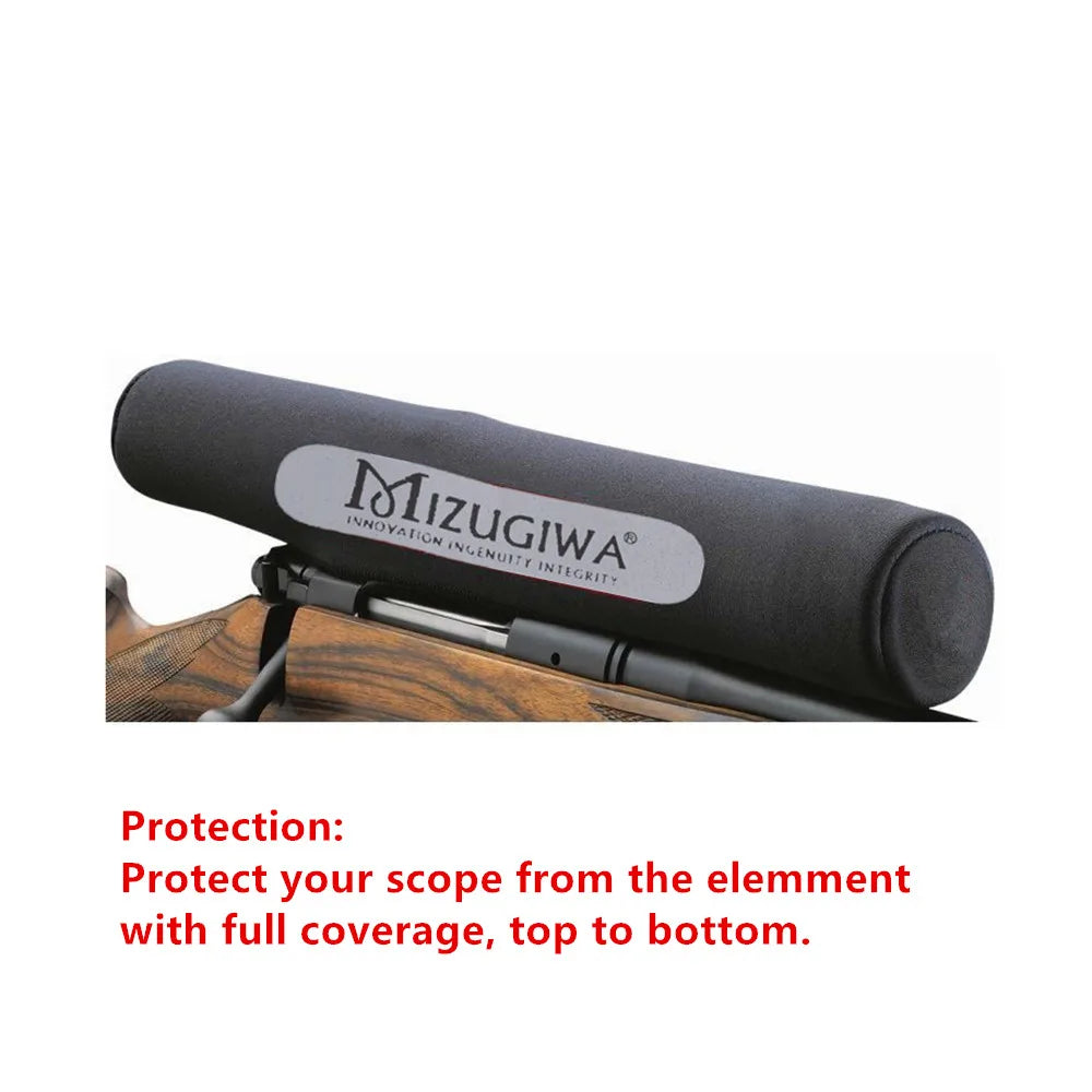 MIZUGIWA Neoprene Rifle Scope Cover 12"-13.5" for Hunting Optics Protection