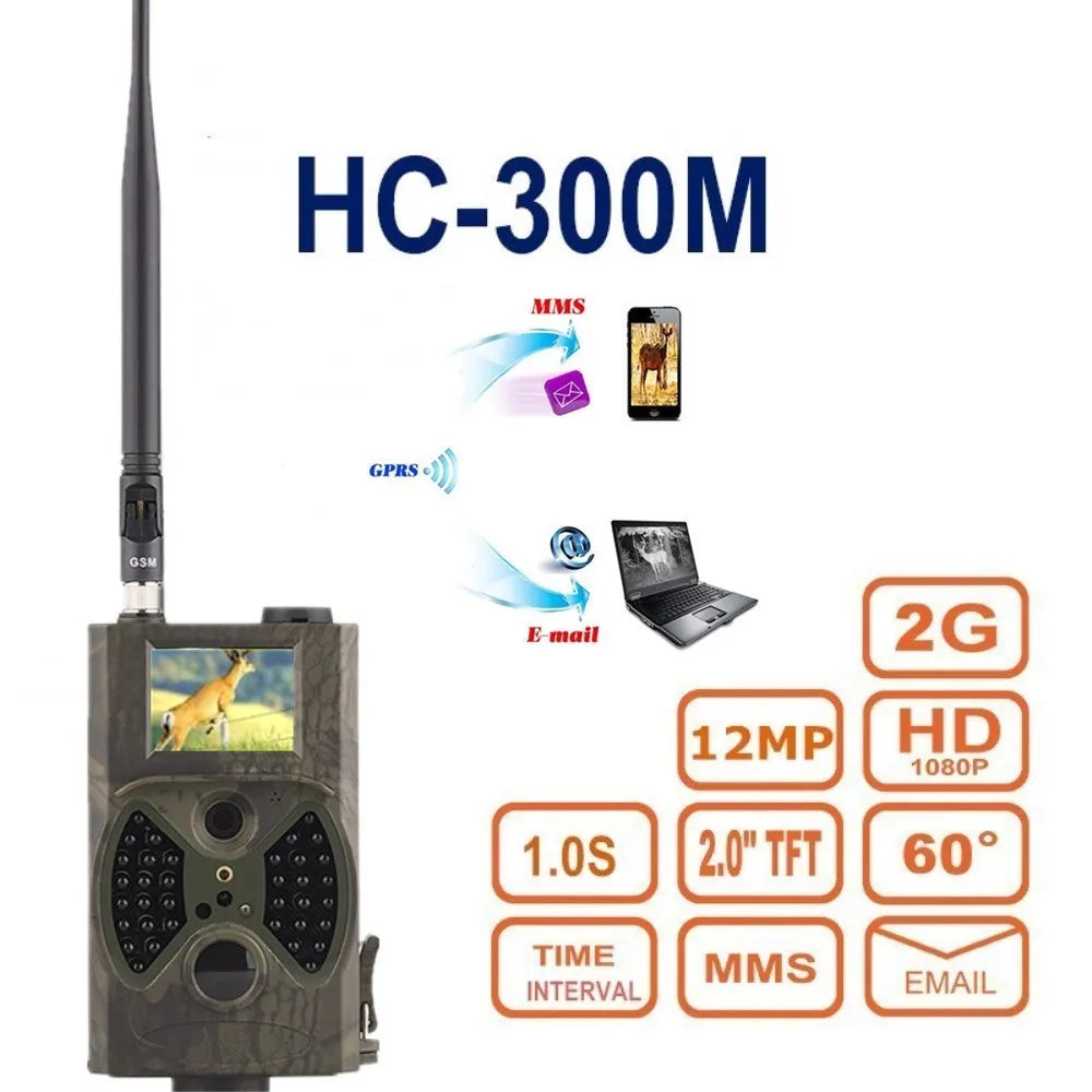 SUNTEKCAM HC-300M 16MP 1080P Cellular Trail Camera – 2G MMS SMS SMTP Wireless Night Vision Hunting Camera