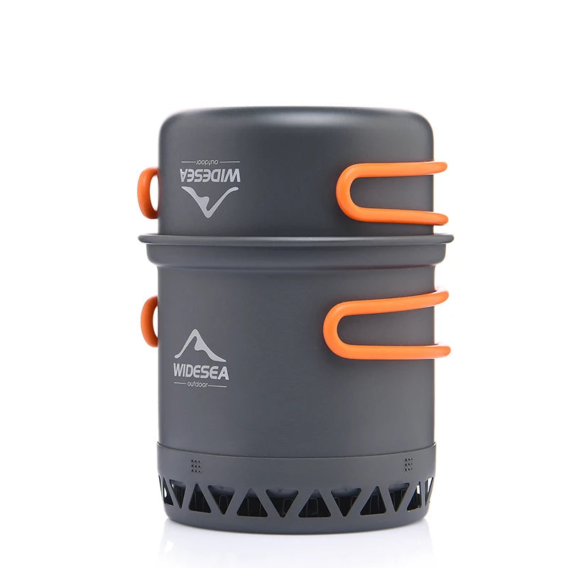 Widesea Camping Cookware Set – 1.3L/2.3L Outdoor Cooking Pot & Kettle for Hiking, Travel and Hunting