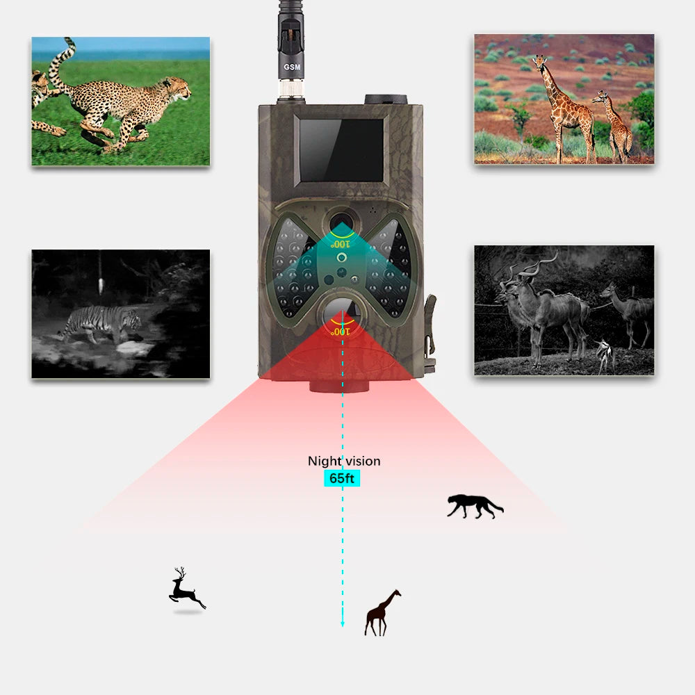 SUNTEKCAM HC-300M 16MP 1080P Cellular Trail Camera – 2G MMS SMS SMTP Wireless Night Vision Hunting Camera