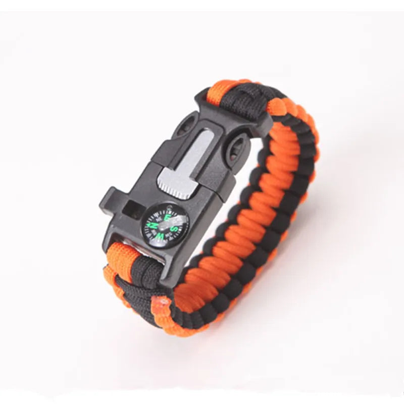 HEWOLF Military Emergency Paracord Survival Bracelet – 4mm Parachute Cord with Whistle Buckle