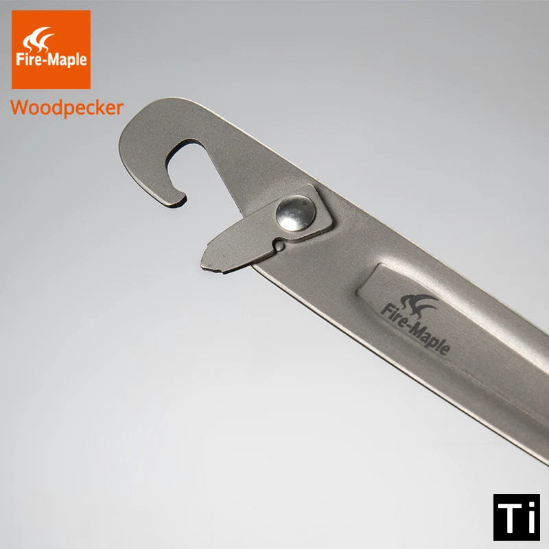 FIRE MAPLE Titanium Spork - 23g Multi-Function Cutlery with Gas Cartridge Punch for NZ Hunting Expeditions
