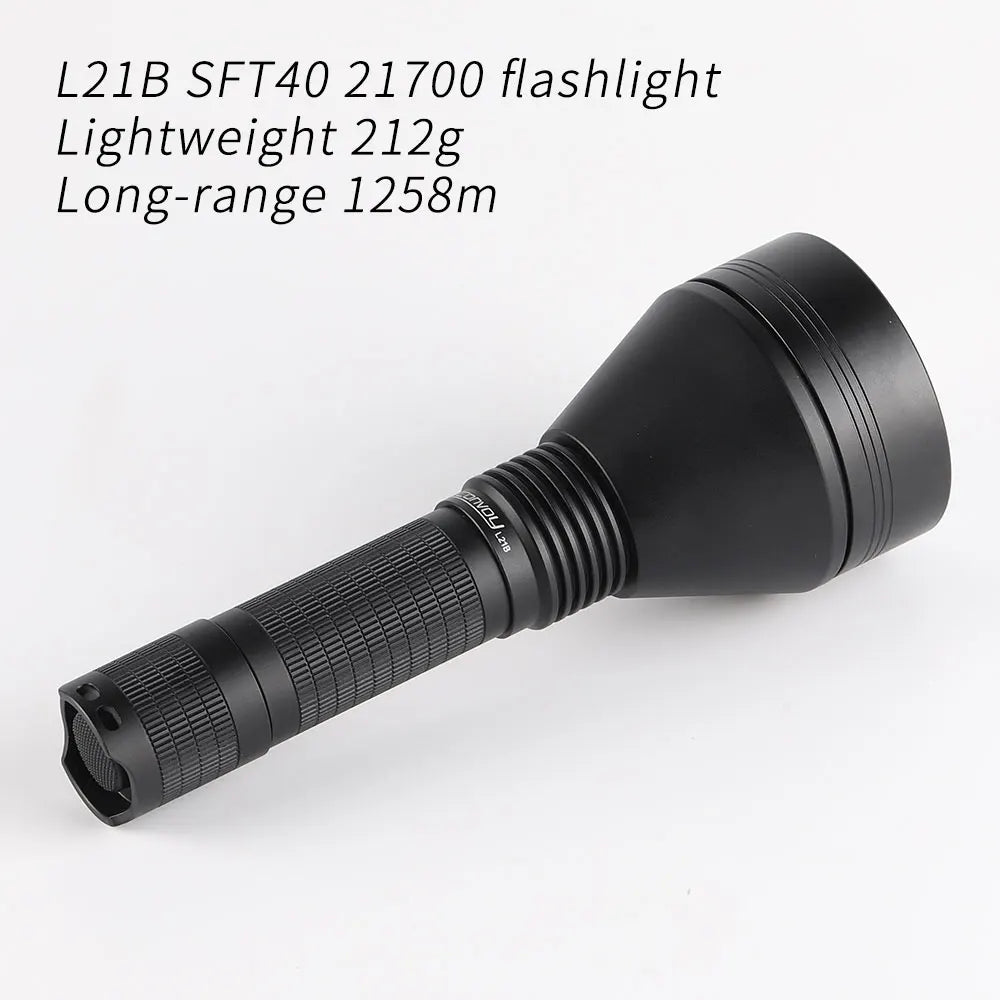 CONVOY L21B SFT40 LED Flashlight - 2000 Lumen Long Range Torch with 21700 Battery