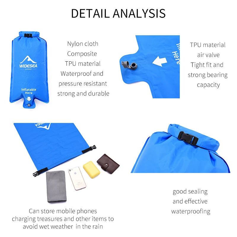 WIDESEA Ultralight Camping Inflatable Bag – Portable Air Pump for Sleeping Pads & Mattresses