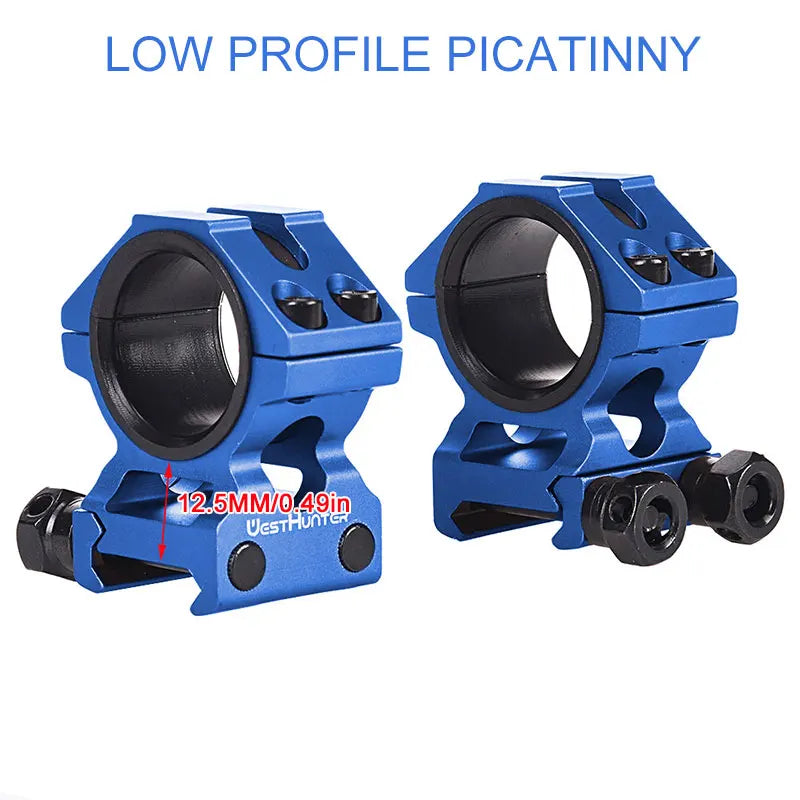 WESTHUNTER Universal Tactical Rifle Scope Mounts – Dual Rings for 25.4MM/30MM Scopes