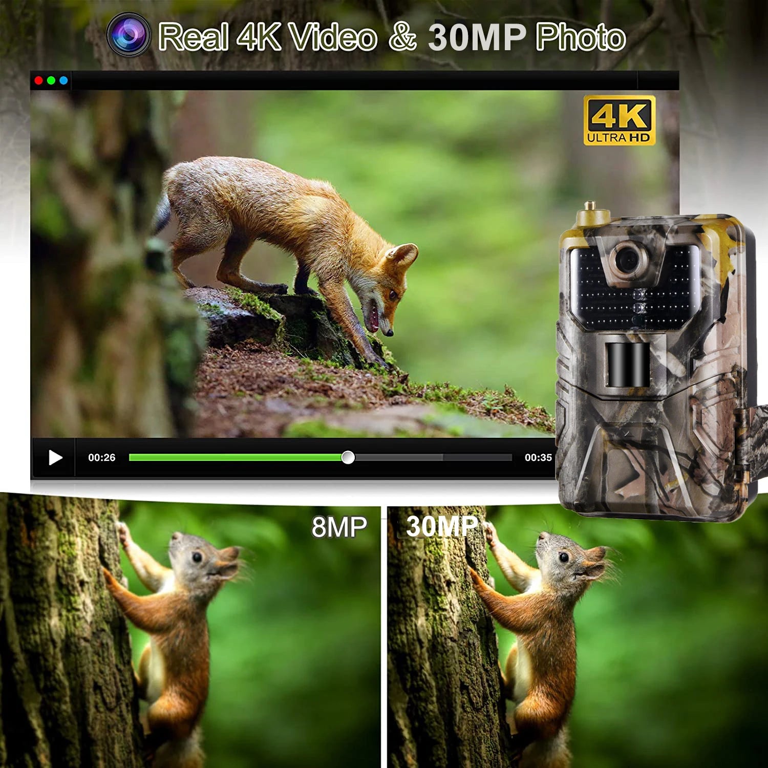 SUNTEKCAM WIFI900PRO 30MP 4K Trail Camera – WiFi Bluetooth Night Vision Hunting Cam