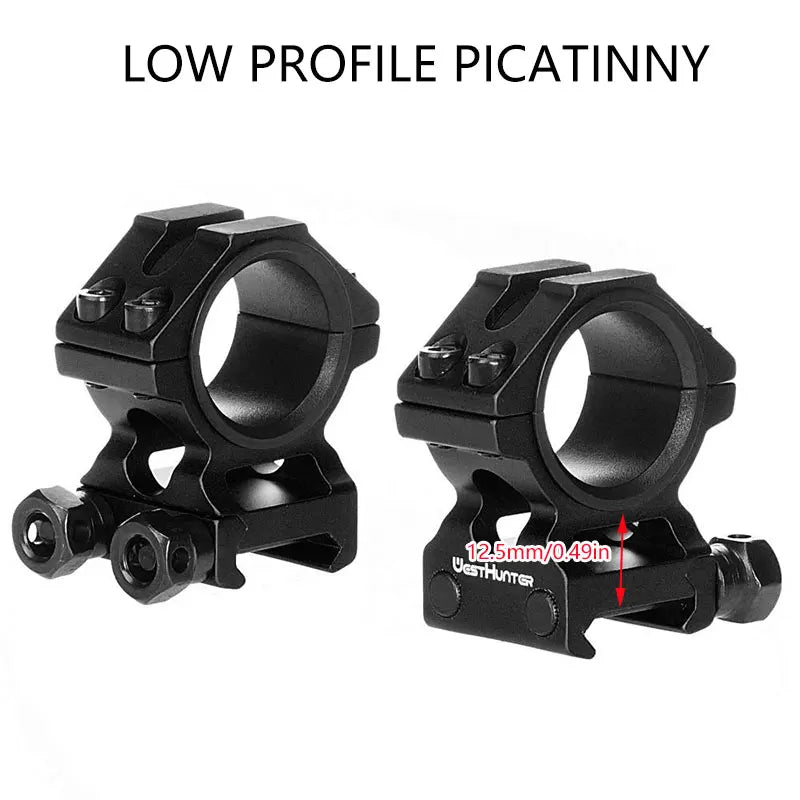 WESTHUNTER Universal Tactical Rifle Scope Mounts – Dual Rings for 25.4MM/30MM Scopes