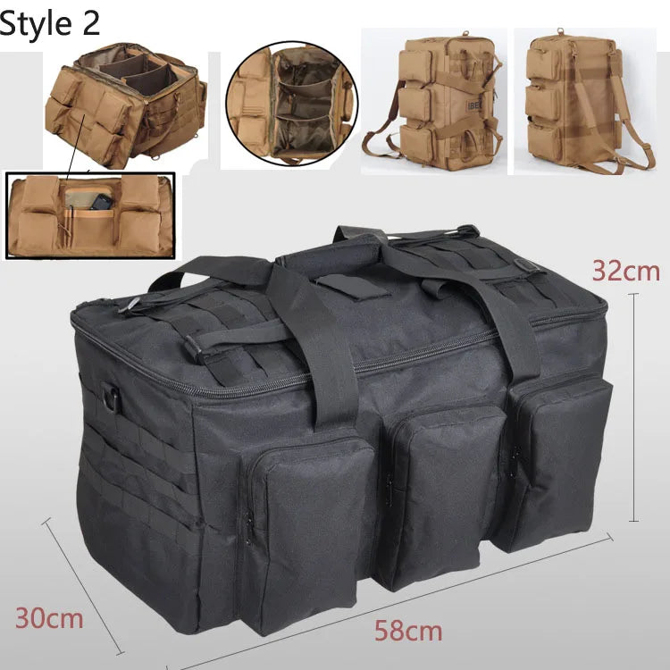 SCIONE 55L Duffel Bag – Tactical Backpack for Travel, Camping, Hiking, and Gym