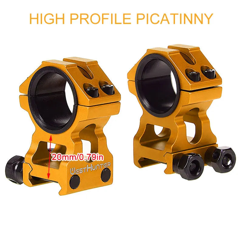 WESTHUNTER Universal Tactical Rifle Scope Mounts – Dual Rings for 25.4MM/30MM Scopes