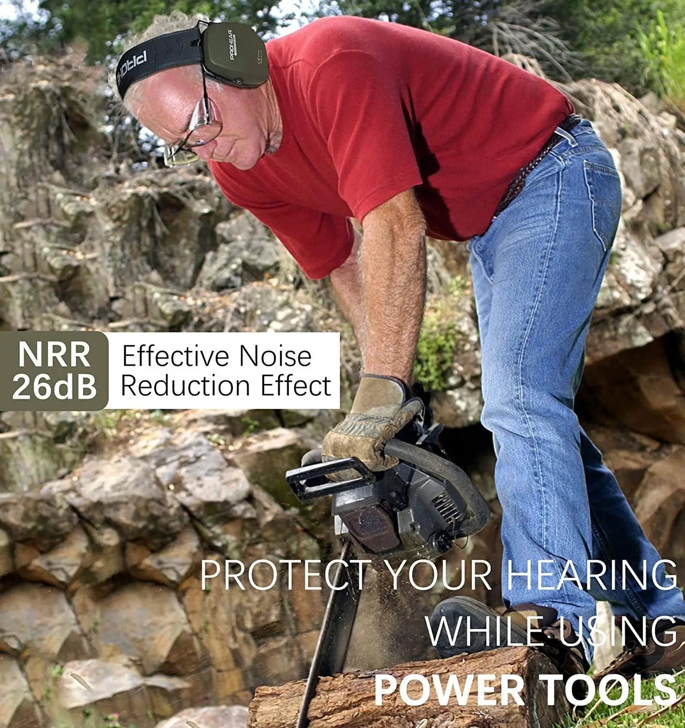 ZOHAN Shooting Ear Protection Earmuffs – Slim Passive Hearing Protector NRR 26dB