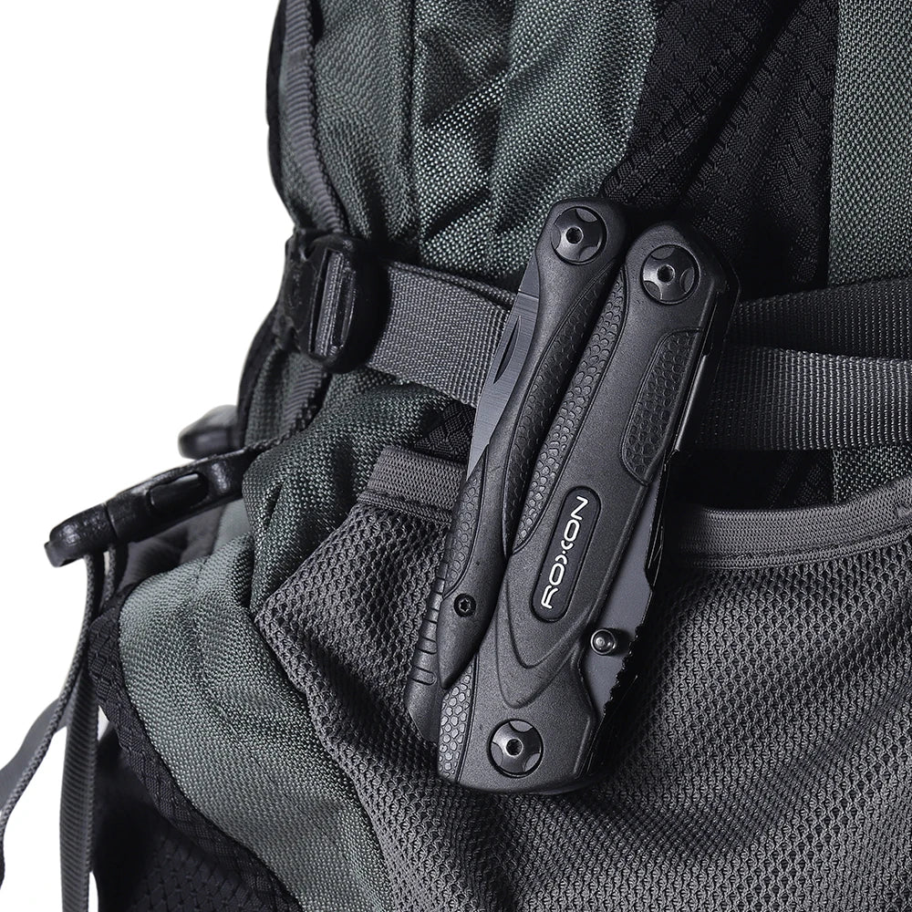 ROXON CM1349 14-in-1 Multi-Tool with Folding Pliers for Camping and Survival