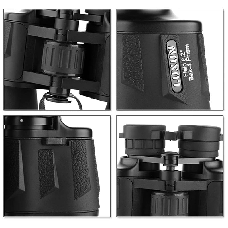 LUXUN 20x50 HD Zoom Hunting Binoculars BAK4 Prism Wide Angle Telescope