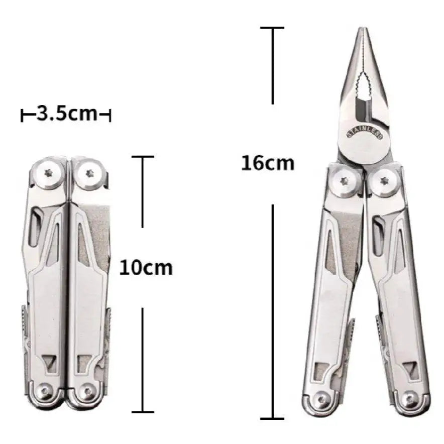 DAICAMPING DL12 EDC Multi-Tool with Folding Knife, Pliers, Saw, and Camping Gear
