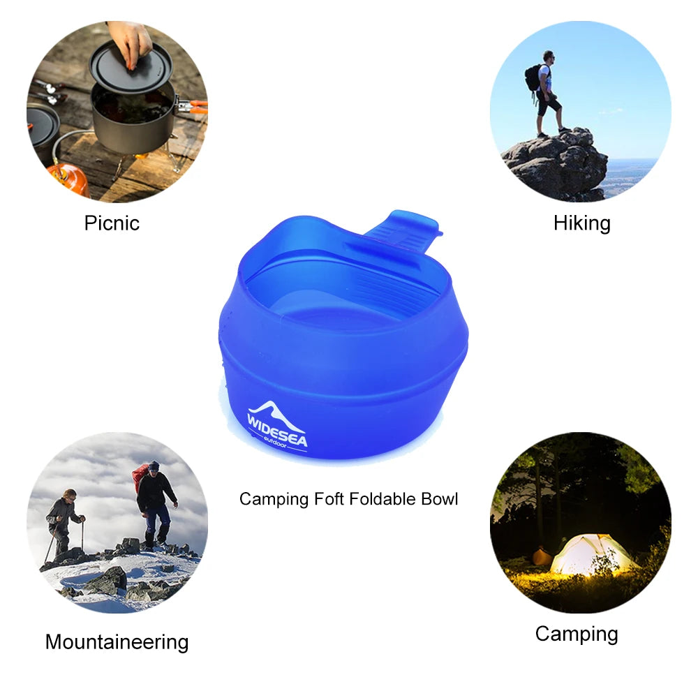 WIDESEA Camping 250ml Soft Folding Cup – Portable Outdoor Mug for Hiking & Backpacking