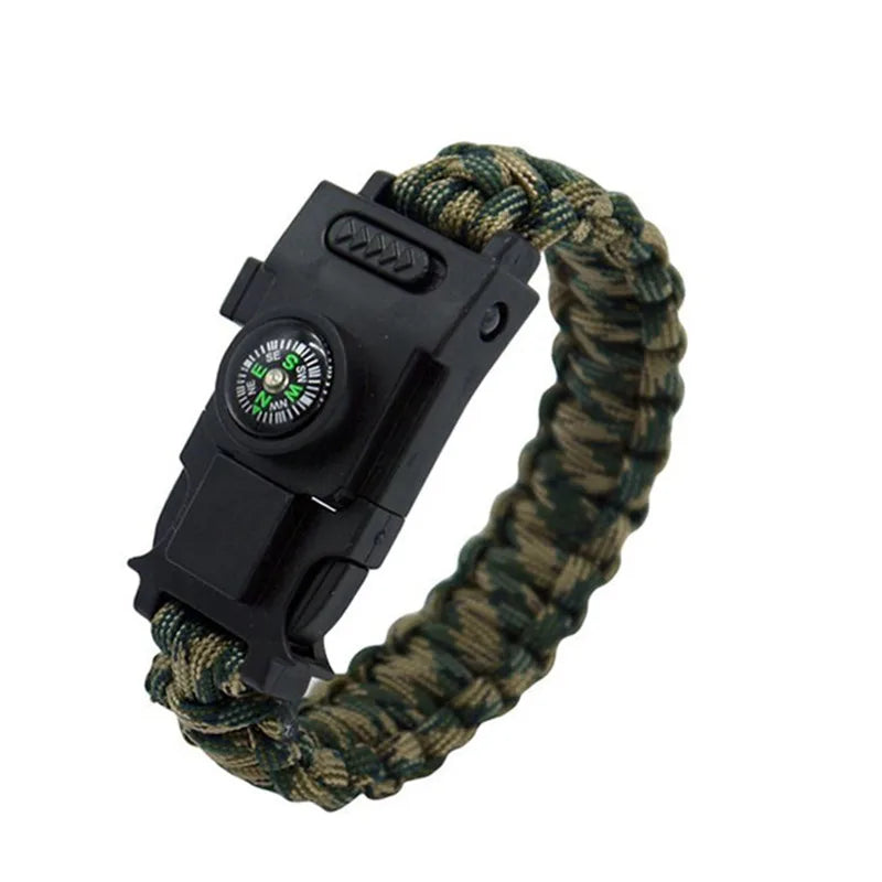 LED Light Multi-Function Survival Bracelet, Emergency Outdoor Tool, Survival Bracelet Paracorde 4mm