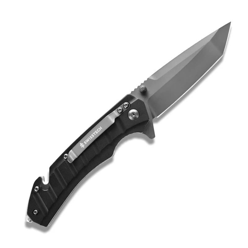 SWISS TECH Folding Pocket Knife 20.6cm Stainless Steel Outdoor Camping Tool