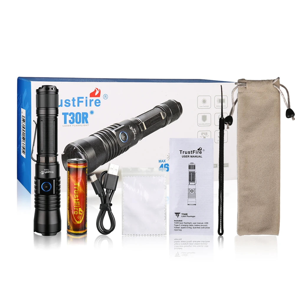 TRUSTFIRE T30R 460 Lumen LEP USB-C Rechargeable Tactical Flashlight